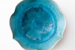 3トンガリ 深鉢 6寸 青 A2