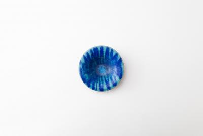 ぼうし鉢 4寸 インディゴ B