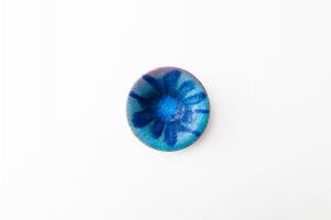 ぼうし鉢 4寸 インディゴ F