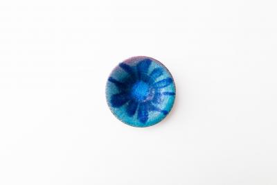 ぼうし鉢 4寸 インディゴ F