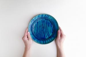 リムプレート　深　φ220　青　A