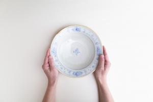 彫花紋 リム大鉢