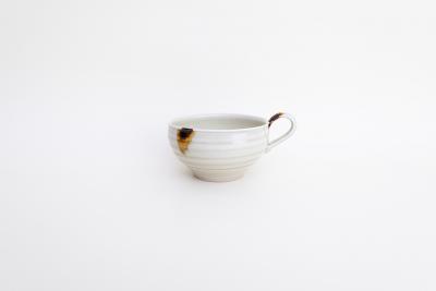 緑釉 鉄彩スープ碗