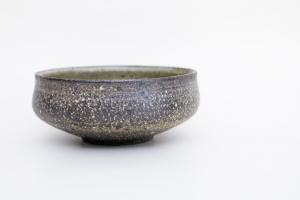 反り丸小鉢 灰釉雲母