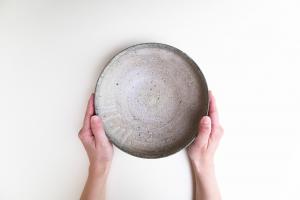 浅大鉢 古白窯変