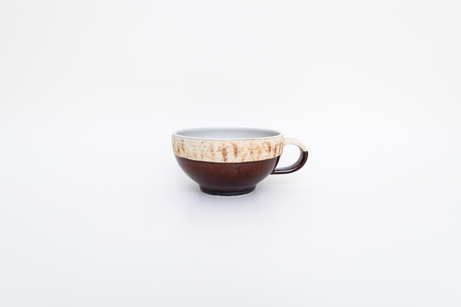 スクラッチ　スープマグ　丸型　茶