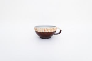 スクラッチ　スープマグ　丸型　茶