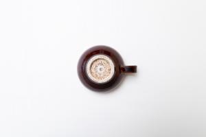 スクラッチ　スープマグ　丸型　茶