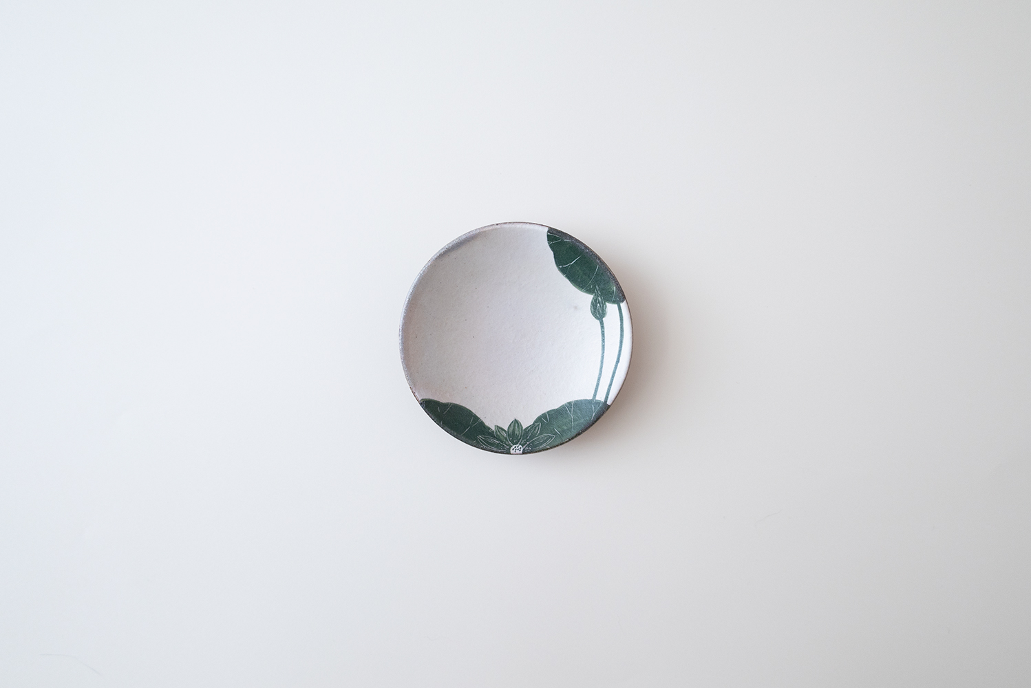 緑ハス縁取小皿 φ110