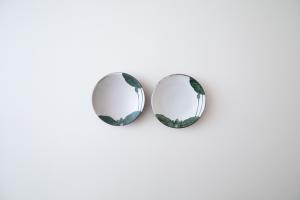 緑ハス縁取小皿 φ110