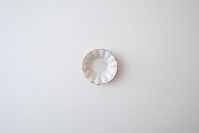 粉引輪花深皿 豆