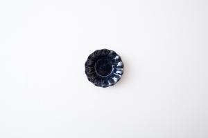 瑠璃釉輪花深皿 豆