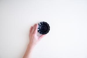 瑠璃釉輪花深皿 豆