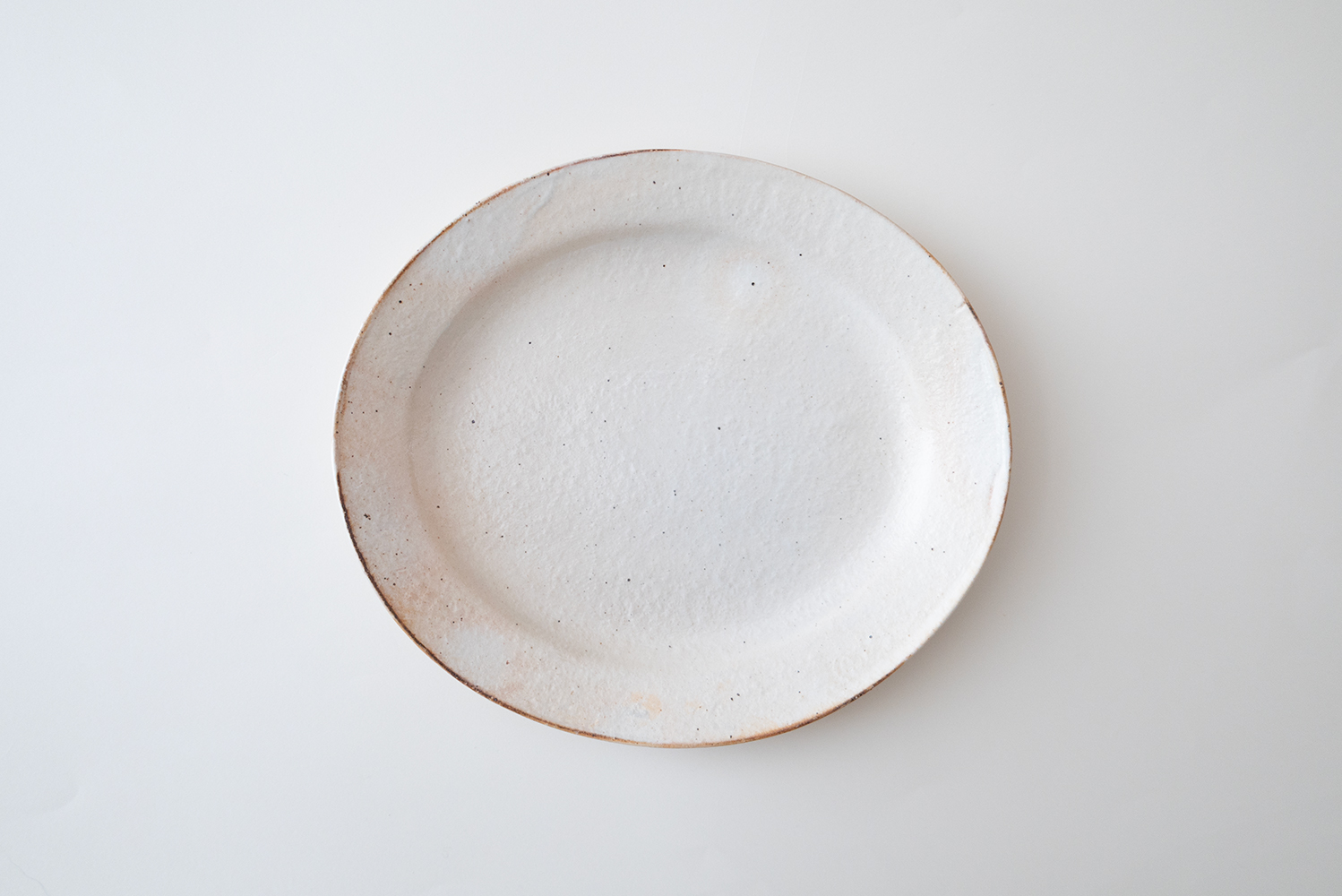 鉄散だ円リム皿 大