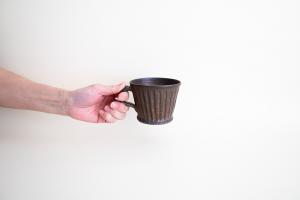 金釉しのぎマグカップ