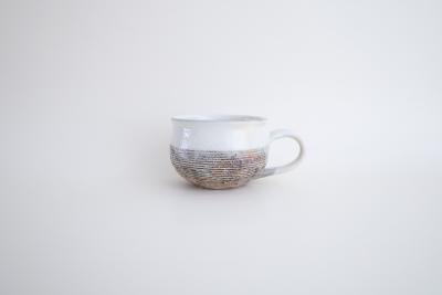 渕荒横彫スープカップ