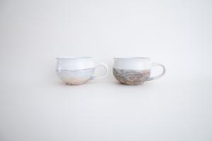 渕荒横彫スープカップ