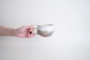 渕荒横彫スープカップ