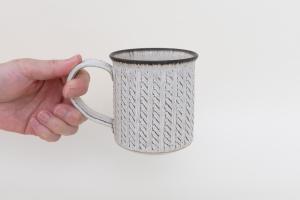 縄目しのぎマグ 白