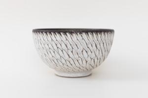 しのぎ丸飯碗 小 白