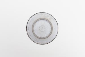 しのぎナローリム平皿 4寸 白