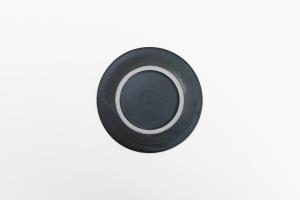 しのぎナローリム平皿 4寸 黒