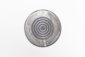 しのぎリム平皿 6寸 白