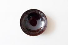 飴釉しのぎ6寸鉢