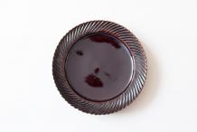 飴釉しのぎ7寸リム皿