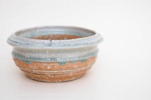 灰釉 植木鉢 中 A