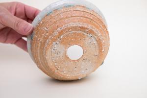 灰釉 植木鉢 中 A