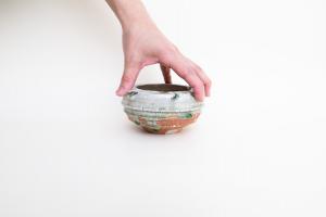 灰釉 植木鉢 中 B