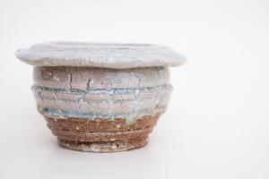 灰釉 植木鉢 D