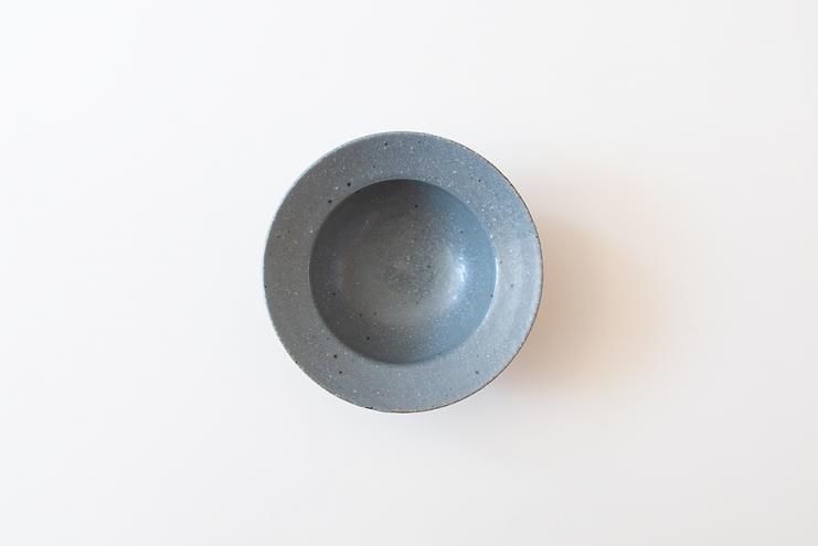 グレー釉リムボウル 小