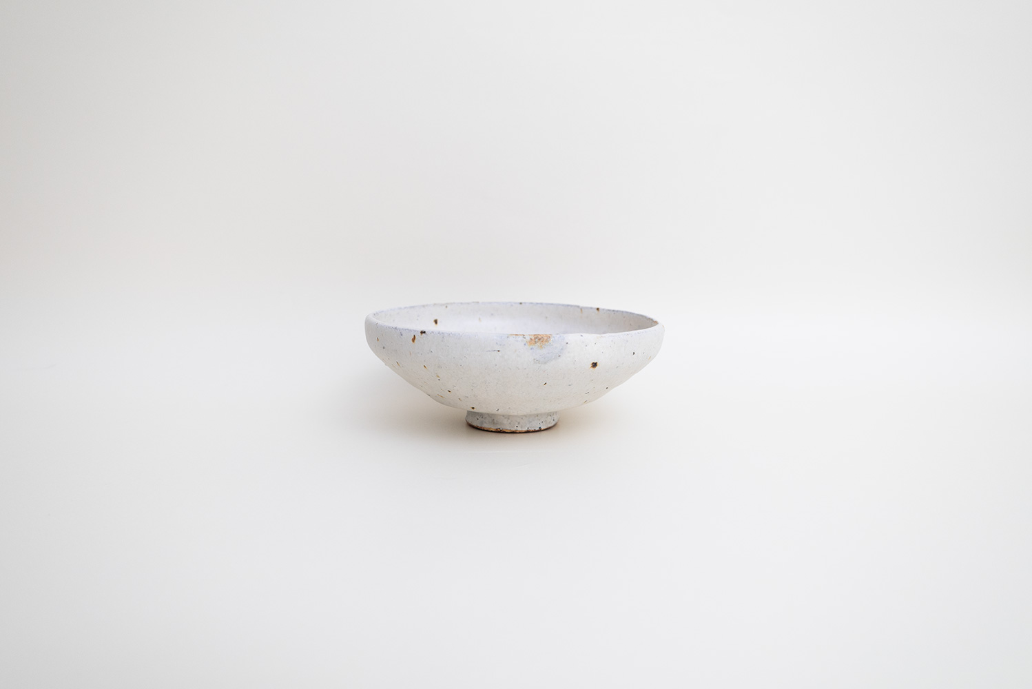 Shiro moegi アンティーク ごはん茶碗 浅