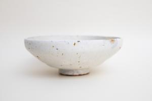 Shiro moegi アンティーク ごはん茶碗 浅