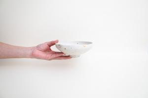 Shiro moegi アンティーク ごはん茶碗 浅