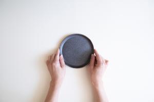 黒南蛮ケーキ皿Φ150