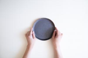 黒南蛮ケーキ皿Φ180