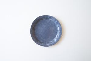 グレー釉ラッフルプレート M