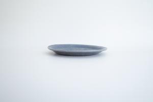 グレー釉ラッフルプレート M