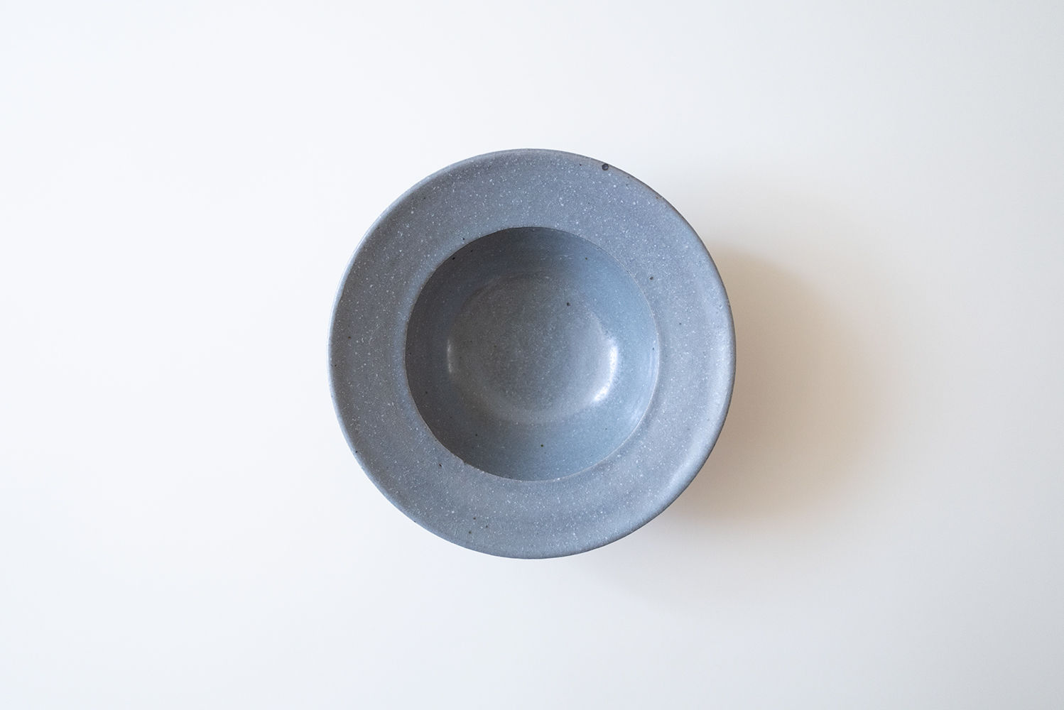 グレー釉リムボウル 大