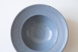 グレー釉リムボウル 大
