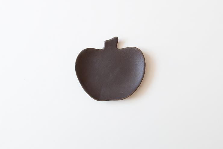 錆釉りんご皿 小