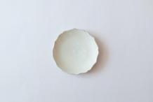 綾花皿 小 粉引