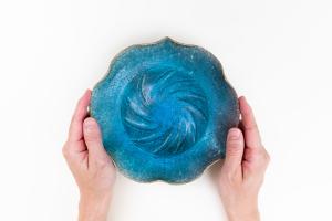3トンガリ 深鉢 6寸 青