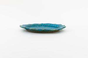 8トンガリ リム皿 M 青 A