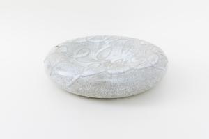 くぼみ台皿 8寸 白