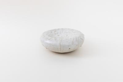 くぼみ台皿 S 白