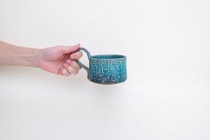 上手スープカップ 青 イッチン B